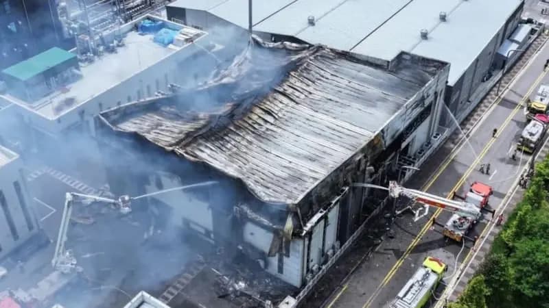 Жанубий Кореяда батарея заводида ёнғин оқибатида ўнлаб кишилар ҳалок бўлди