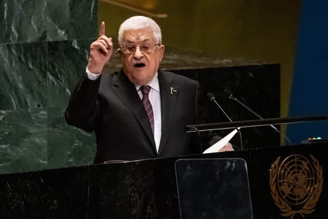 «Biz ketmaymiz» - Mahmud Abbos BMT minbaridan Isroilning harakatlarini qoraladi
