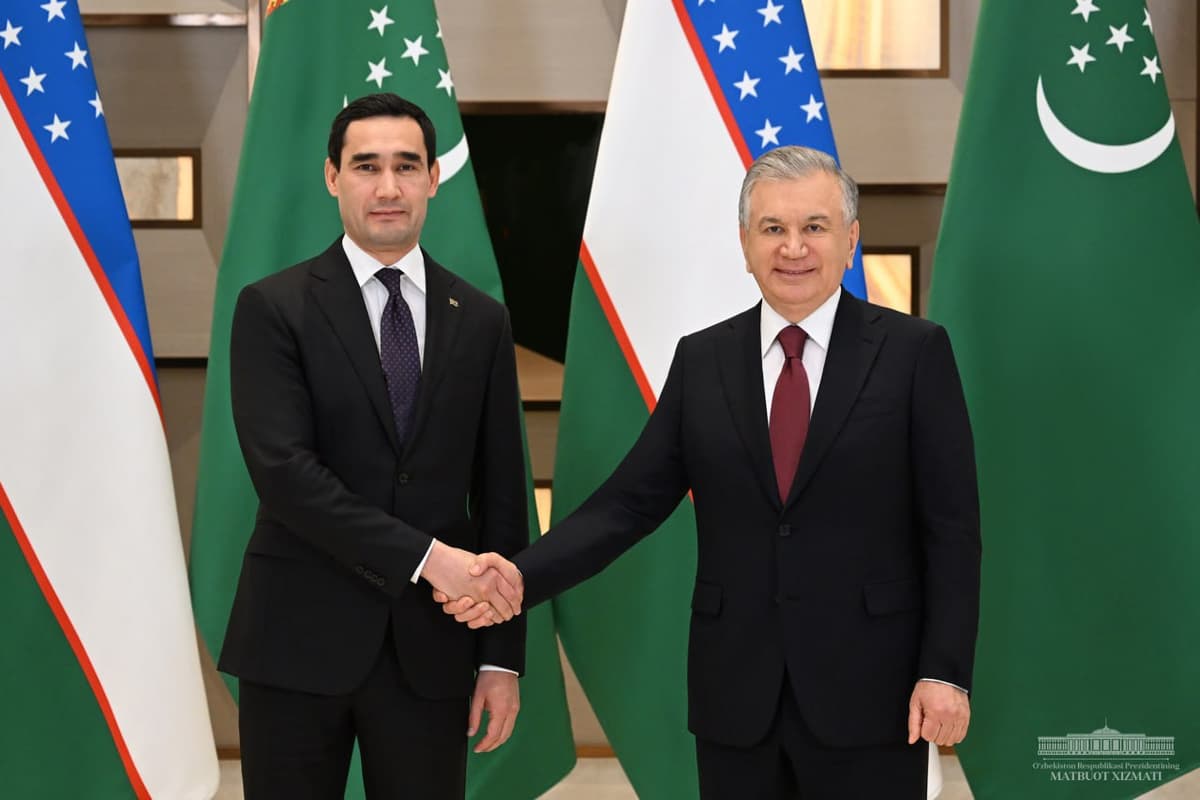 O‘zbekiston va Turkmaniston prezidentlari strategik sheriklikni rivojlantirish masalasini ko‘rib chiqdi