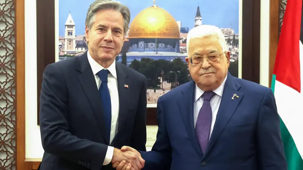 Entoni Blinken Ramallohda Mahmud Abbos bilan uchrashdi