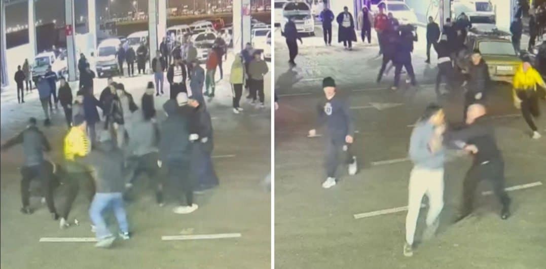 Mass brawl occurs at a CNG filling station