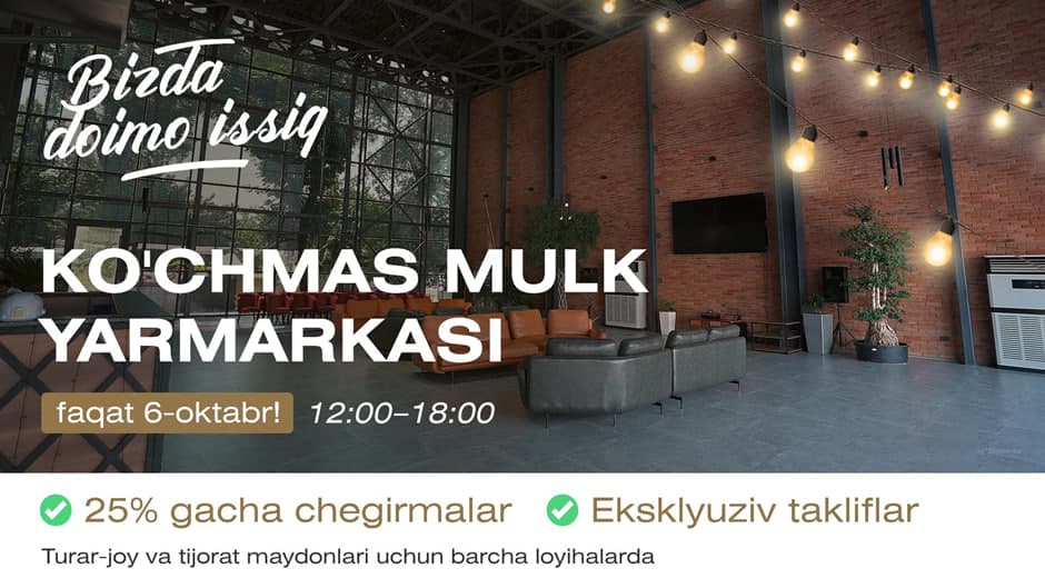 Faqat 1 kun! Golden House ko‘chmas mulk yarmarkasi: Orzungizdagi xonadonni sotib olish imkoniyati