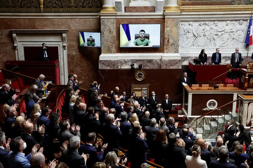 Zelenskiy Fransiya parlamentida hududiy yon bosish imkonini rad etdi