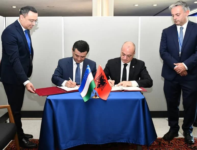 Uzbekistan and Albania sign visa-free agreement for diplomatic passport holders