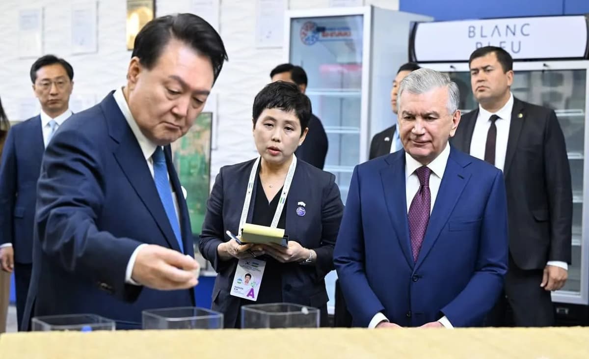 Presidents of Uzbekistan and Republic of Korea get acquainted with the activities of Technopark in Tashkent
