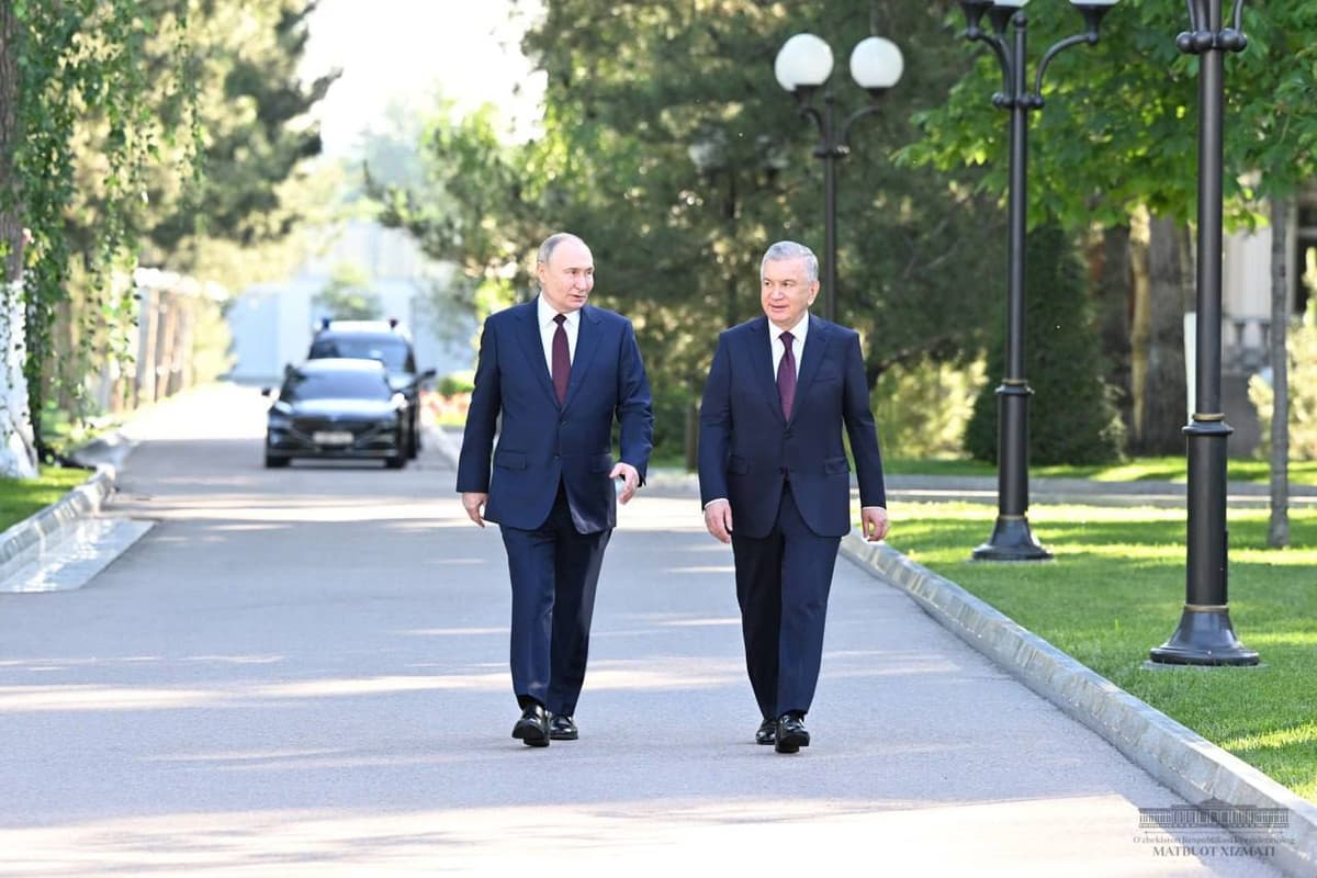 Putin mehmondo‘stlik uchun Mirziyoyevga minnatdorlik bildirdi