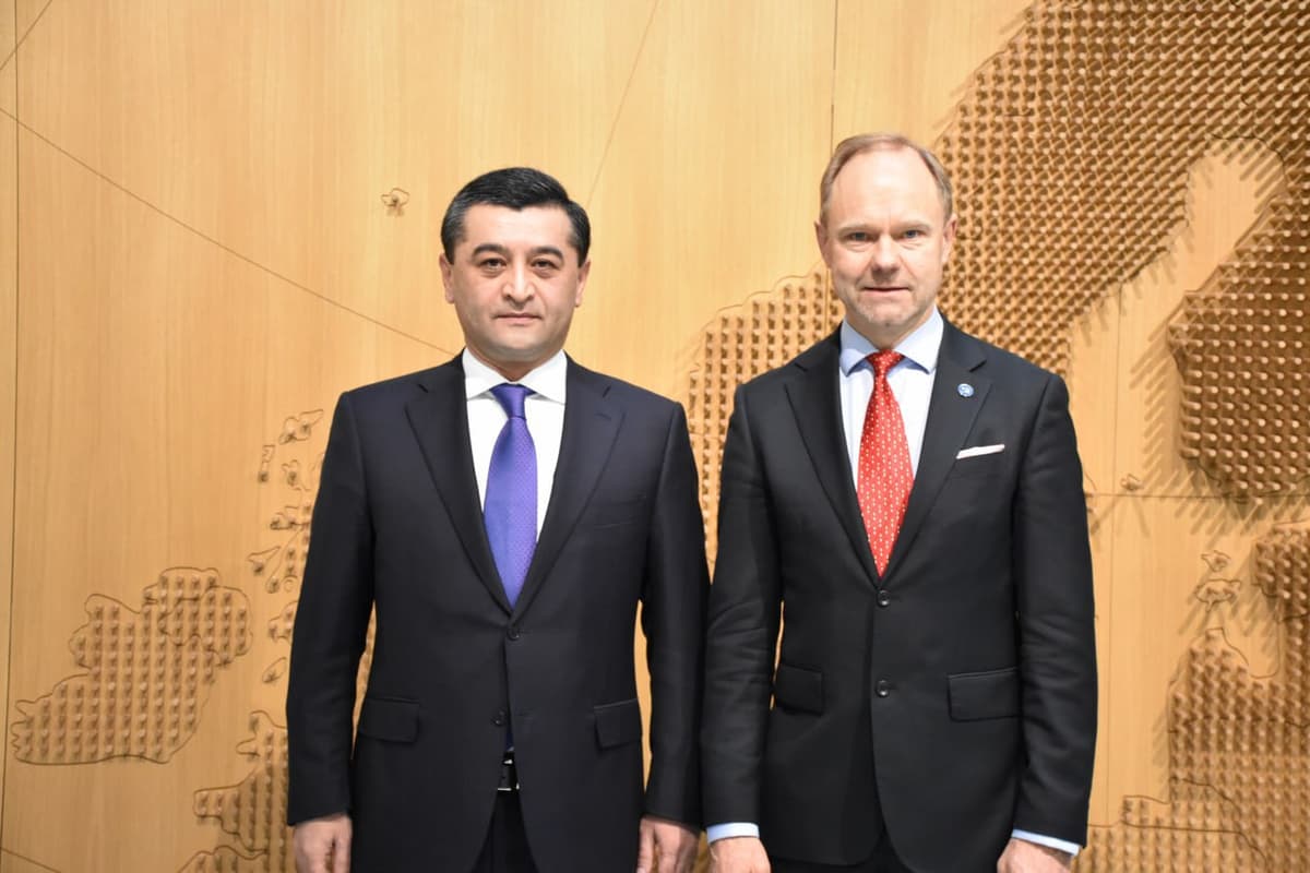 FM Saidov discusses investment cooperation with Nordic Investment Bank chief during Finland visit