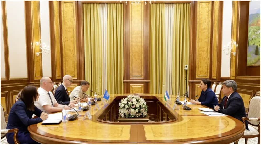 Senate Chair Narbaeva and UNODC Rep discuss strengthening anti-trafficking and anti-corruption efforts