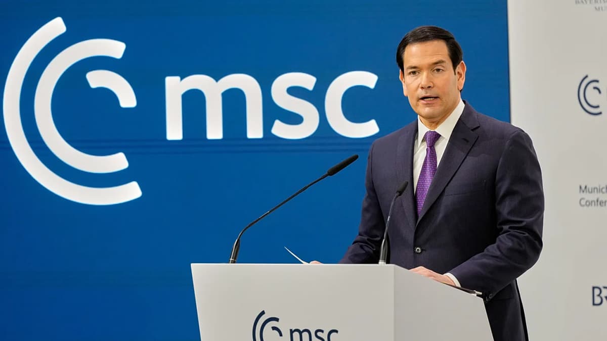 FT: Rubio Myunxen konferensiyasidagi nutqida Rossiya va Ukrainani bir marta ham tilga olmadi