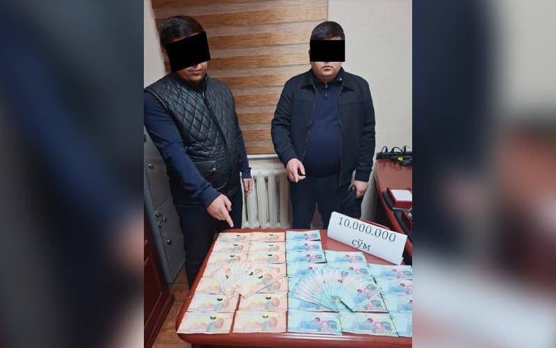 Toshkentda soliq inspektorlari 10 million so‘m pora olgan paytida ushlandi