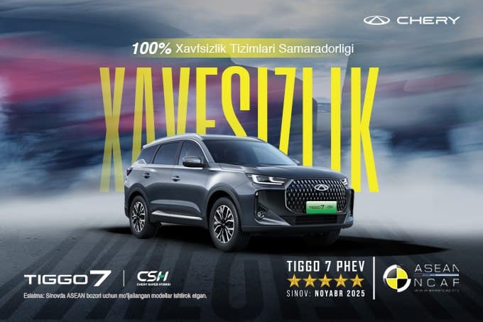 Chery Tiggo 7 тўртта етакчи краш-тестда 5 юлдуз олган биринчи Хитой автомобили бўлди