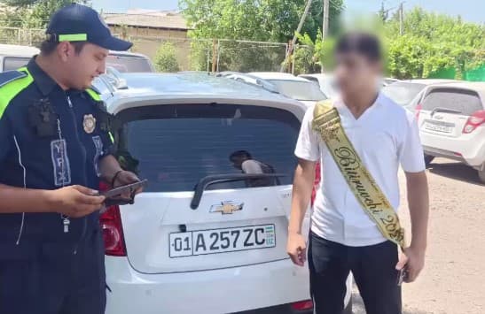 «So‘nggi qo‘ng‘iroq» tadbirlarida avtomobil boshqargan o‘quvchilar aniqlandi