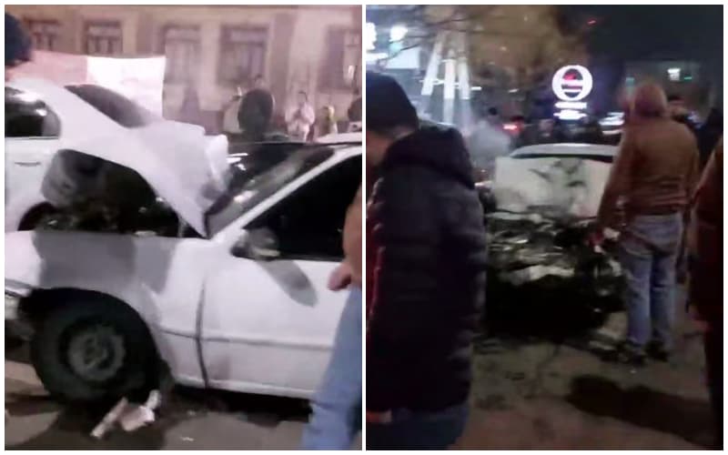 Нурафшон кўчасида учта автомобил иштирокида ЙТҲ қайд этилди