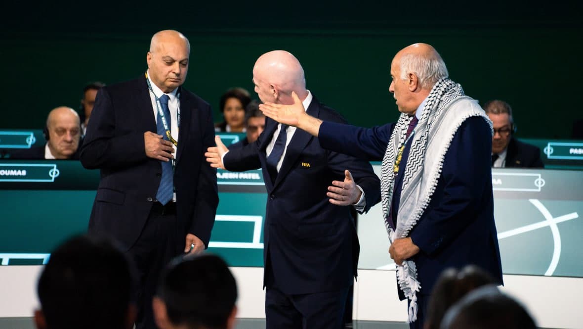 Infantino jonli efirda Isroil va Falastinni yarashtirishga urindi