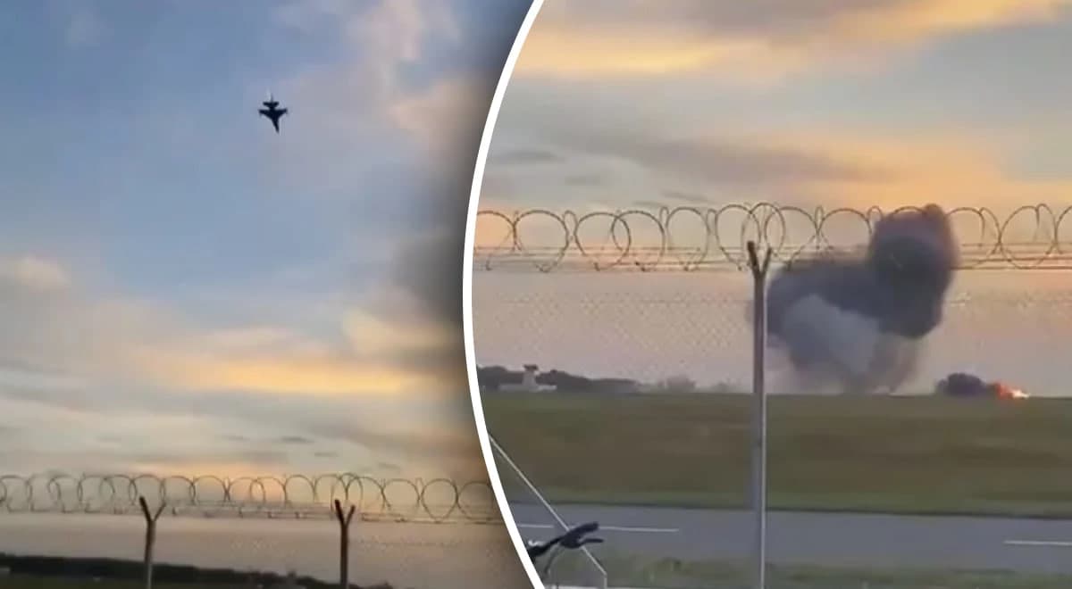 В Польше при подготовке к авиашоу разбился истребитель F-16