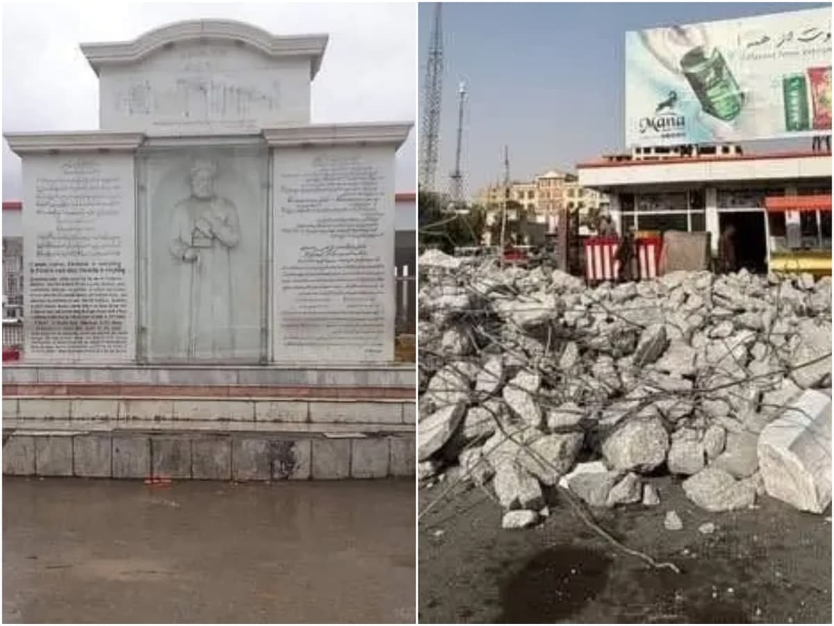 Mozori Sharifda Alisher Navoiy yodgorligi butkul buzib tashlandi