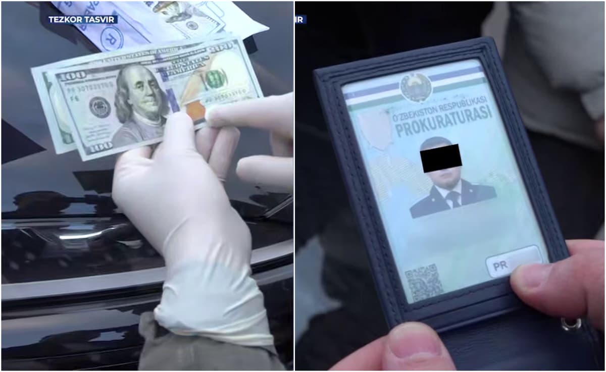 Toshkentda prokuror yordamchisi 15 ming dollar bilan ushlandi
