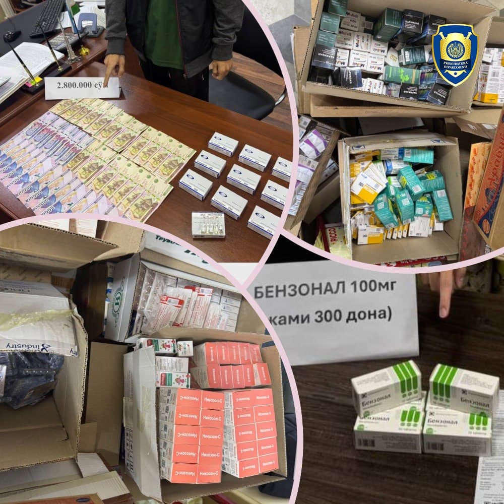 Фарғона ва Тошкентда кучли таъсир қилувчи дори воситаларининг ноқонуний савдоси фош этилди