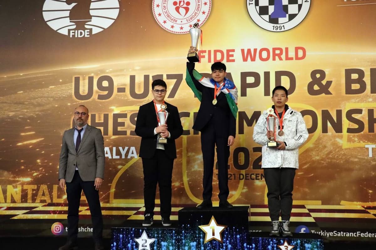 Ўзбекистон ёш шахматчилари жаҳон чемпионатида умумжамоа ҳисобида 1-ўринни эгаллади