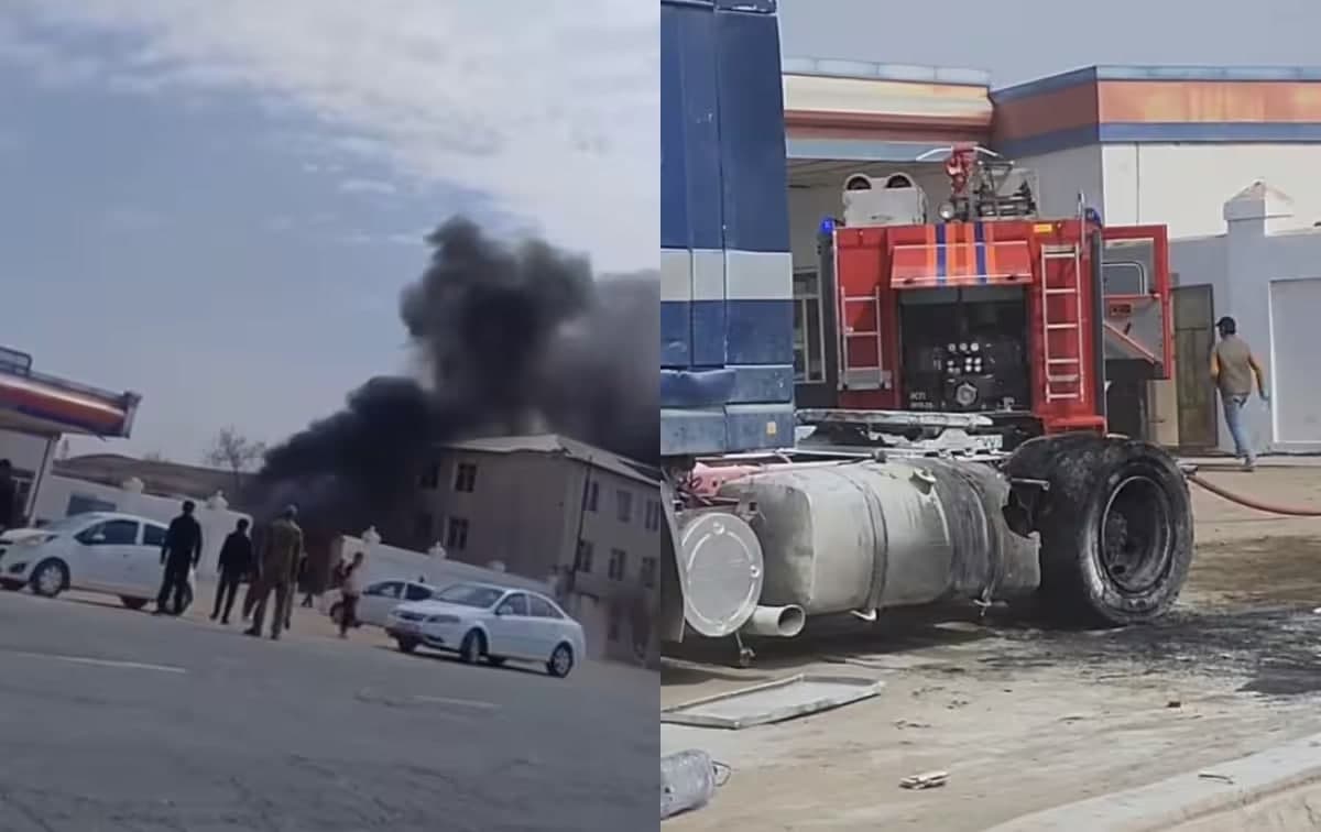 В Каракалпакстане взорвался бак грузовика, есть пострадавшие