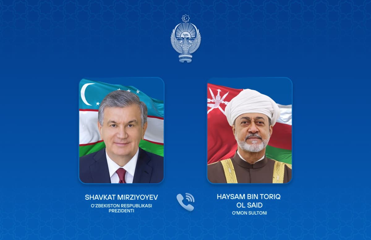 President Mirziyoyev and Sultan of Oman discuss regional stability and upcoming historic visit
