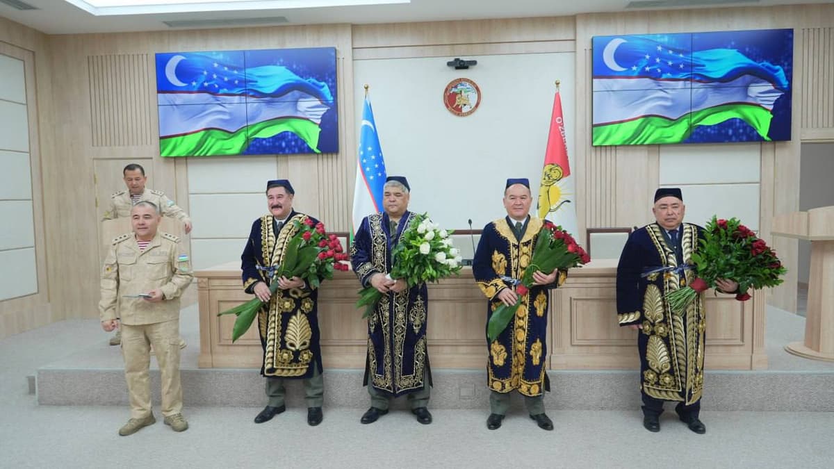 Milliy gvardiyada ham bir guruh mulozimlar pensiyaga kuzatildi