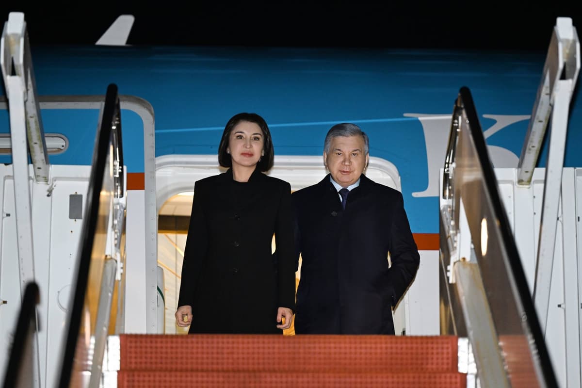 President Shavkat Mirziyoyev arrives in the U.S. to attend first Peace Council Summit
