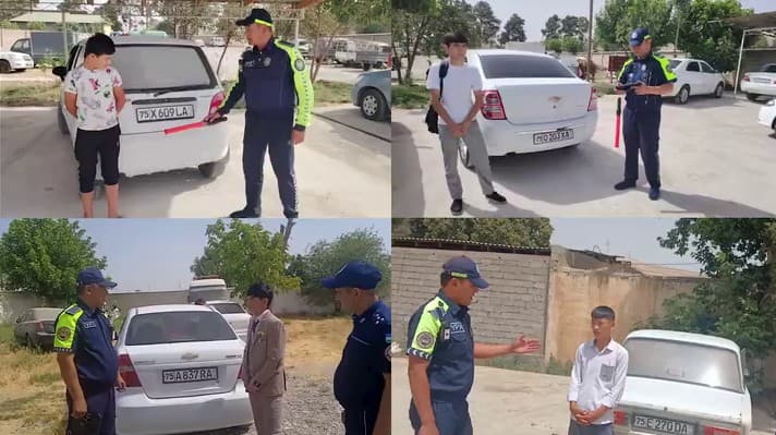Maktabga Cobalt boshqarib borgan o‘quvchilar YPX xodimi tomonidan to‘xtatib qolindi