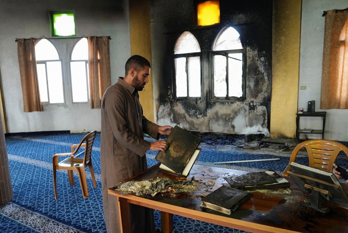 Isroillik ko‘chmanchilar G‘arbiy Sohildagi masjidning bir qismini yoqib yubordi