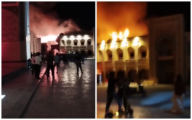 Minorai Kalon oldidagi oshxonada yong‘in chiqdi