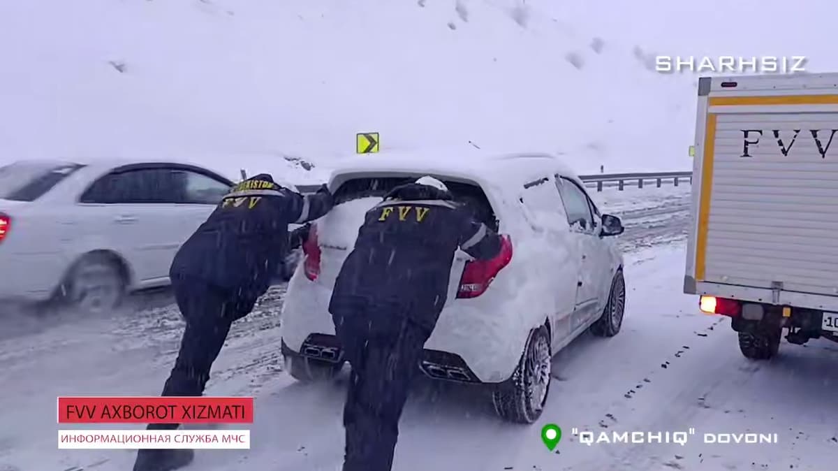 Qamchiq dovonida qiyin ahvolga tushib qolganlarga yordam ko‘rsatildi