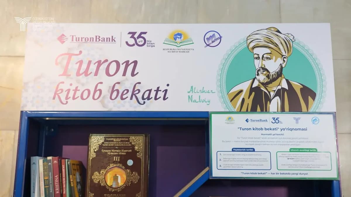 Toshkent metrosi bekatlarida kichik kutubxonalar tarmog‘i ochildi