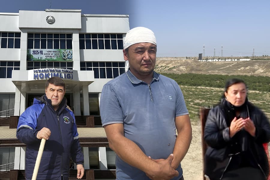 “Mehnatlarim havoga uchyapti” - To‘raqo‘rg‘onda bog‘ yaratgan tadbirkorning yeri olib qo‘yilyapti