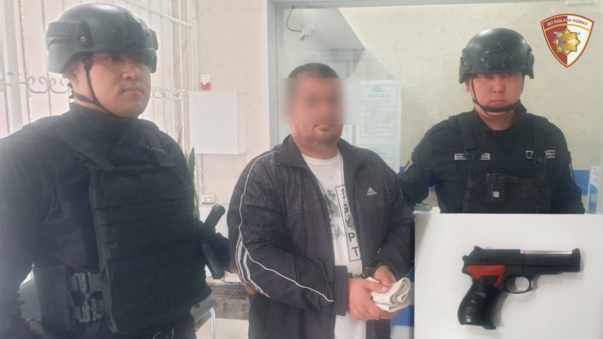 Masked man tries to rob bank in Tashkent using fake gun