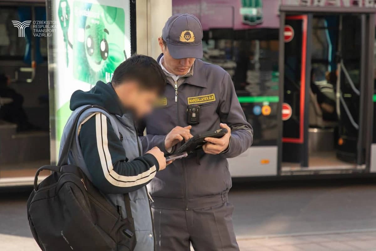 Тошкентда бир ойда автобусда чиптасиз юрган 11,5 минг йўловчи жаримага тортилди