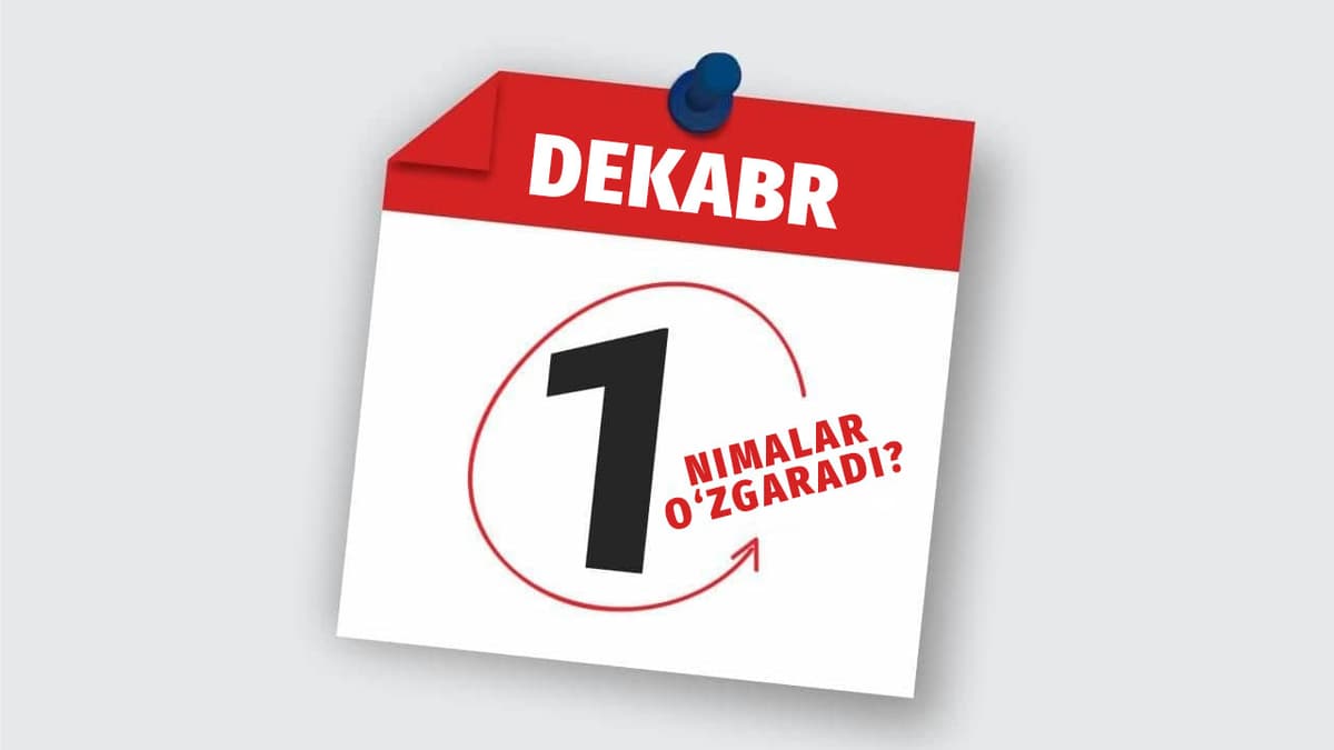 Davri tugagan AI-80, tadbirkorlar uchun kafolat va “ZAGS”dan o‘tishda qulaylik – 1 dekabrdan nimalar o‘zgaradi?