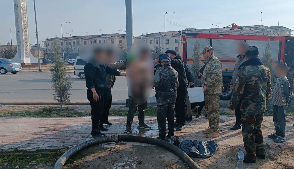 Qashqadaryoda kanalizatsiya qudug‘idan chiqa olmagan «Suvoqova» xodimlari qutqarildi