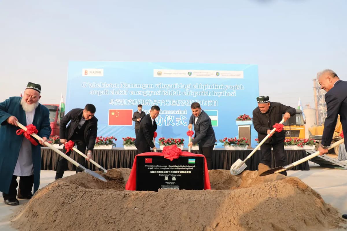 Namanganda chiqindidan elektr energiyasi ishlab chiqaradigan zavod qurilishi boshlandi