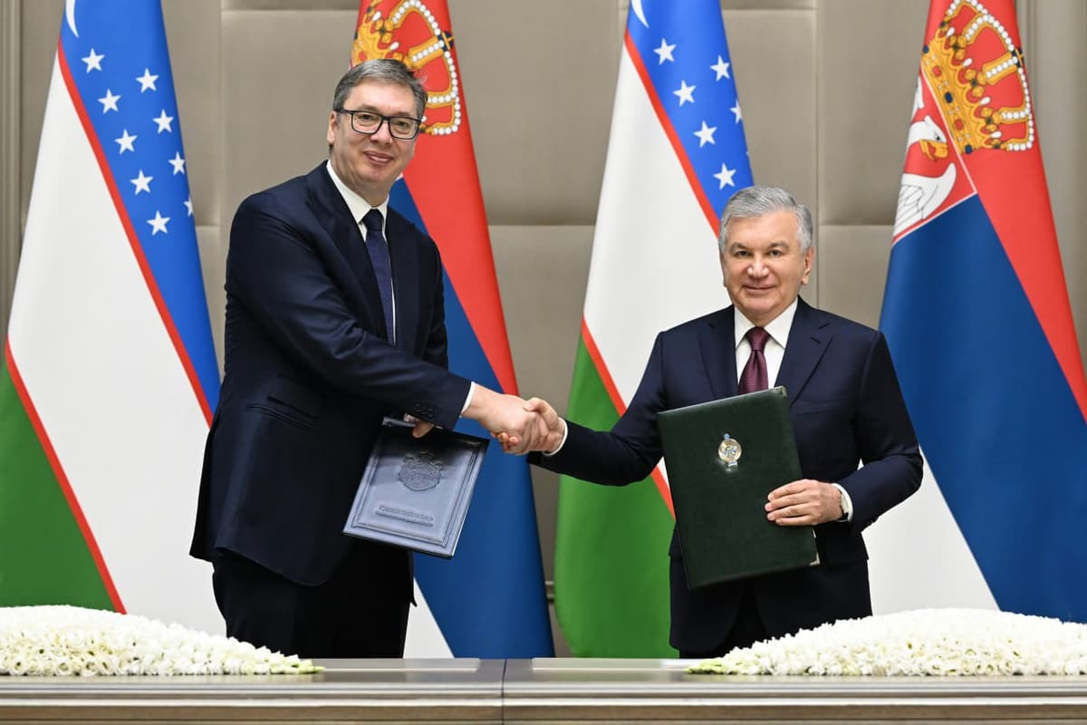 Ўзбекистон ва Сербия президентлари Тошкентда Қўшма декларацияни имзолади