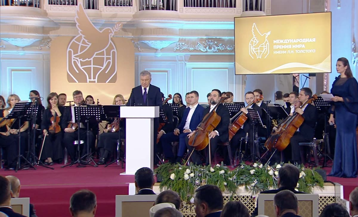 Tolstoy Peace Prize awarded to leaders of Uzbekistan, Tajikistan, and Kyrgyzstan
