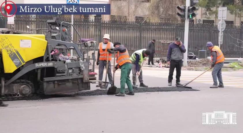 Toshkentda yo‘llar, svetoforlar va bekatlarni yangilash ishlari kuchaytirildi