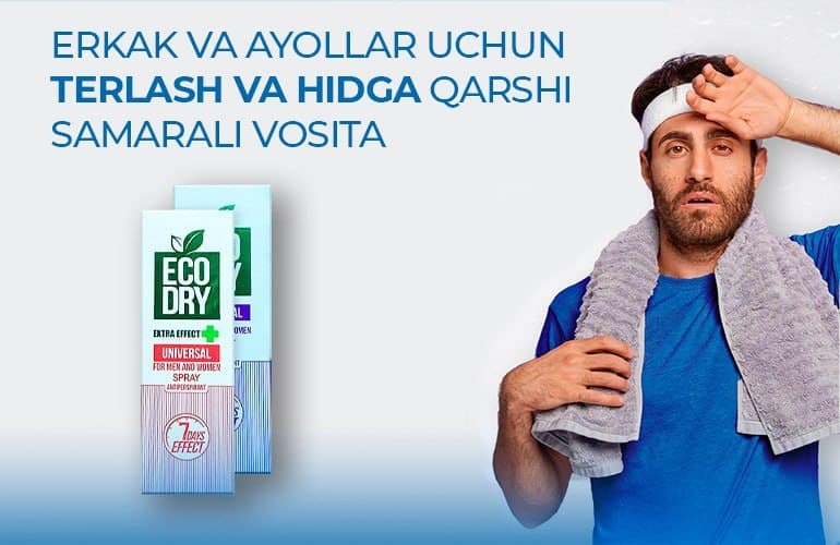 Tabiiy tarkib, 7 kunlik himoya va hech qanday dog‘larsiz: yangi avlod antiperspiranti – Eco Dry