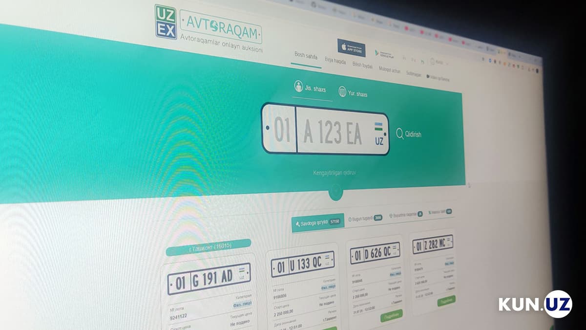 Olti oyda auksionda sotilgan eng qimmat avtoraqam bahosi ma’lum bo‘ldi