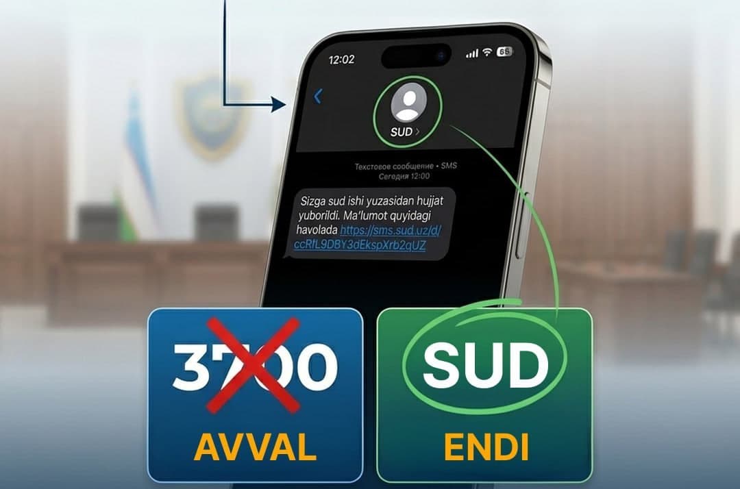 Firibgarlar sud organlari nomidan SMS yubormoqda