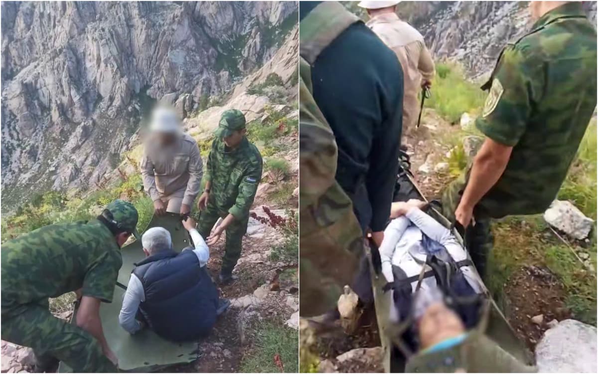Катта Чимён тоғида оёғи лат еган фуқаро қутқариб қолинди