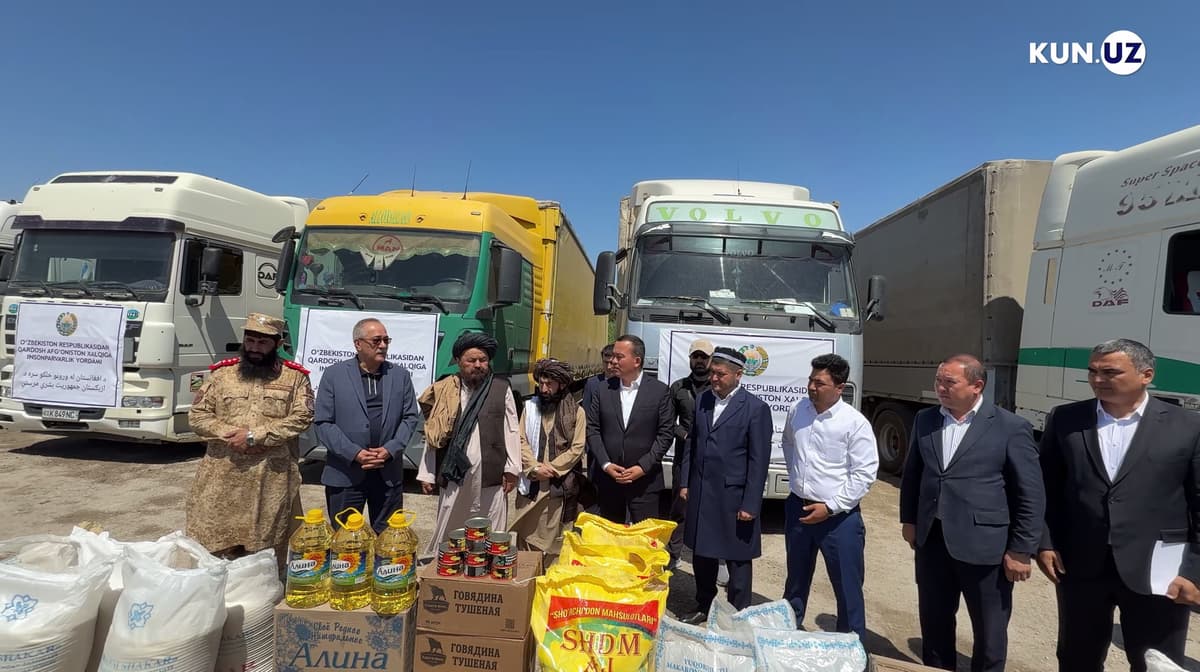 Uzbekistan sends humanitarian aid to Afghanistan