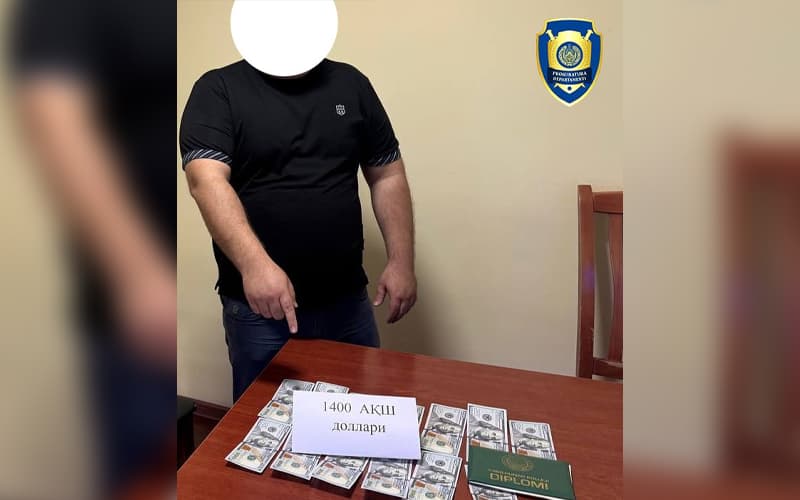1400 dollar olgan hokim yordamchisi ushlandi