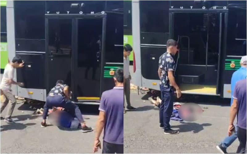 Toshkentda avtobus orqaga yurayotgan payti piyodani bosib ketdi