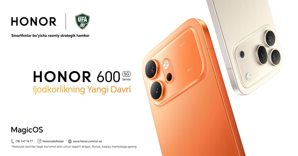 HONOR 600 Ўзбекистонда AI-смартфонлар даврининг янги босқичини бошлаб беради