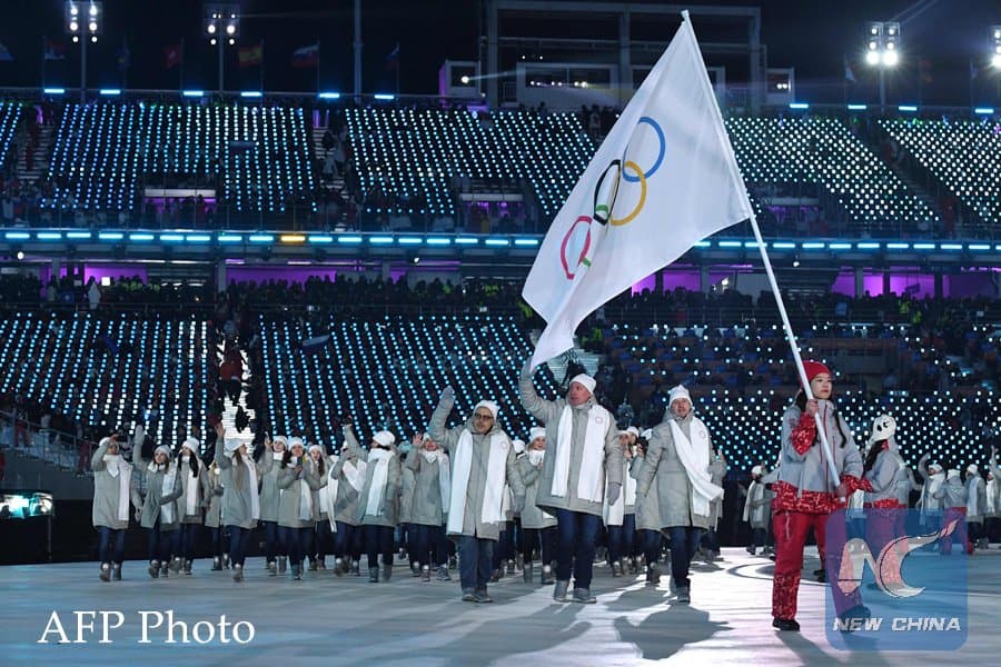 Foto: Rossiyalik sportchilar qishki Olimpiadada Rossiya bayrog‘isiz